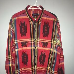Polo Ralph Lauren rare tribal print flannel